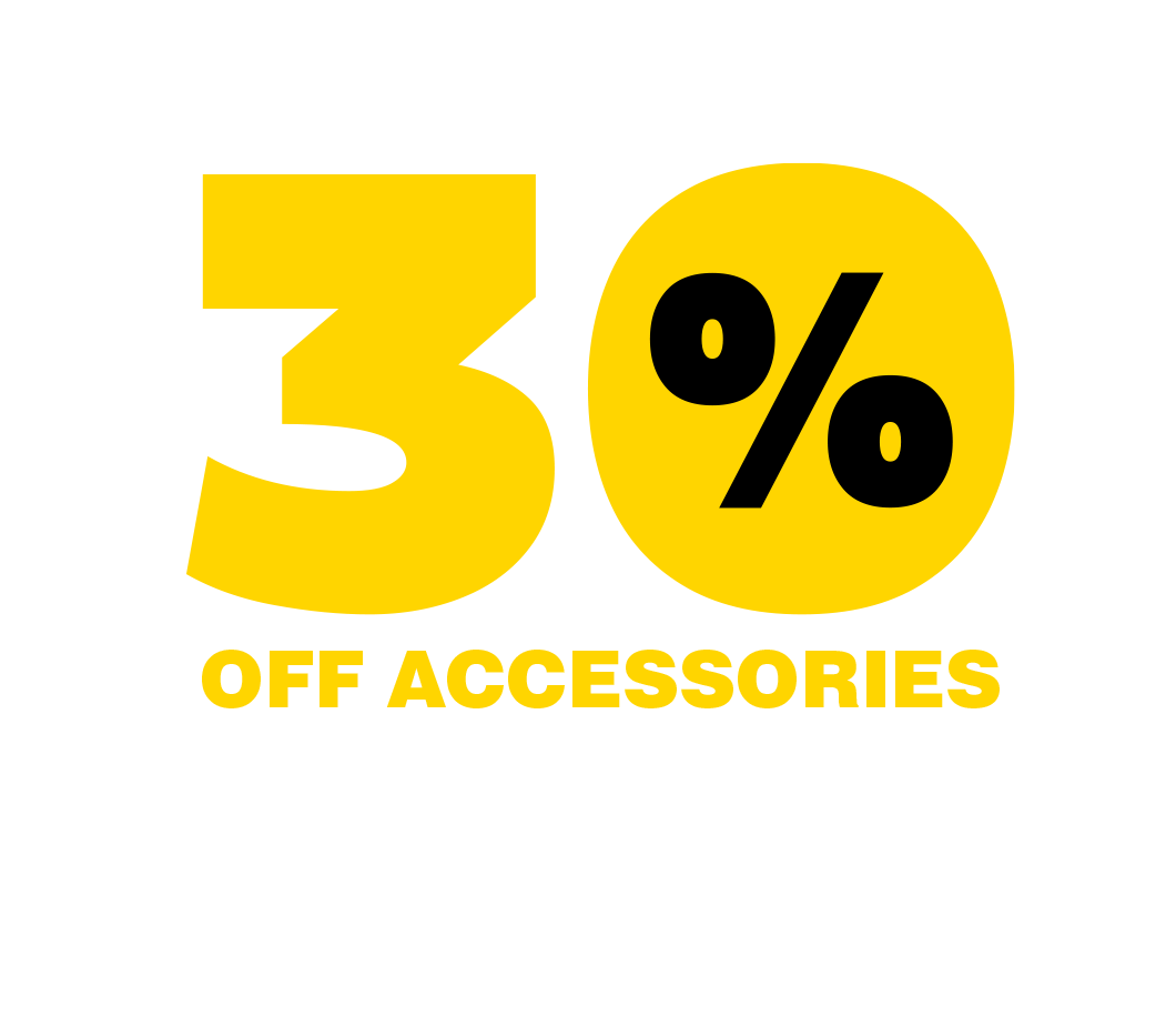 30 percent off accessories graphic banner